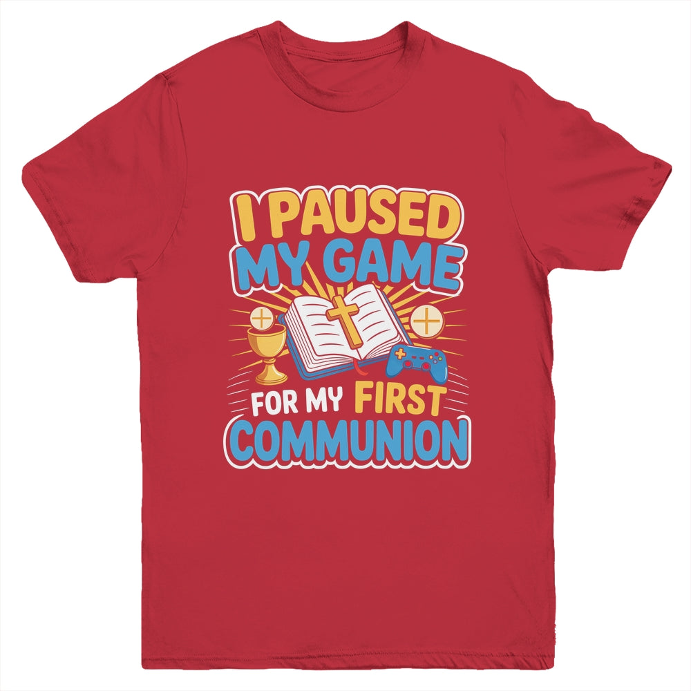 My First Communion Video Game Controller Boys Girls Gaming Youth Shirt | teecentury