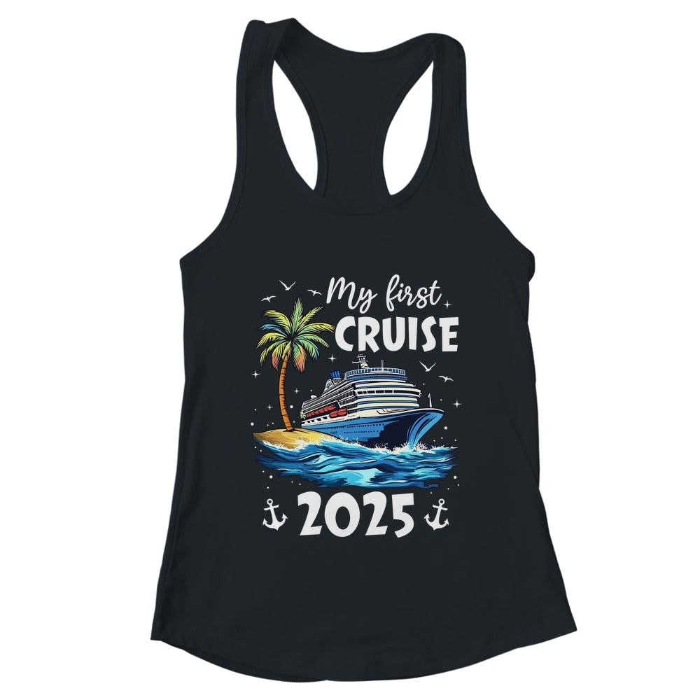 My First Cruise 2025 Funny First Time Cruise Vacation 2025 Shirt & Tank Top | teecentury