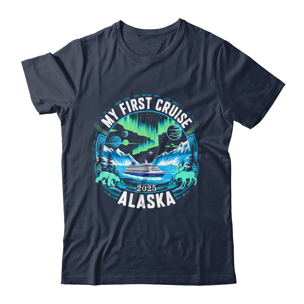 My First Cruise Alaska 2025 Northern Lights Cruisin Alaska Shirt & Hoodie | teecentury