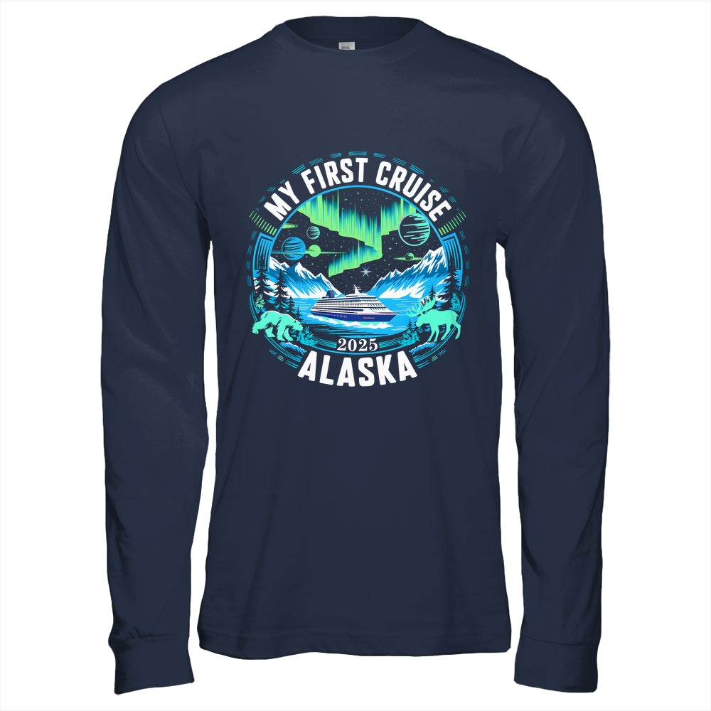 My First Cruise Alaska 2025 Northern Lights Cruisin Alaska Shirt & Hoodie | teecentury