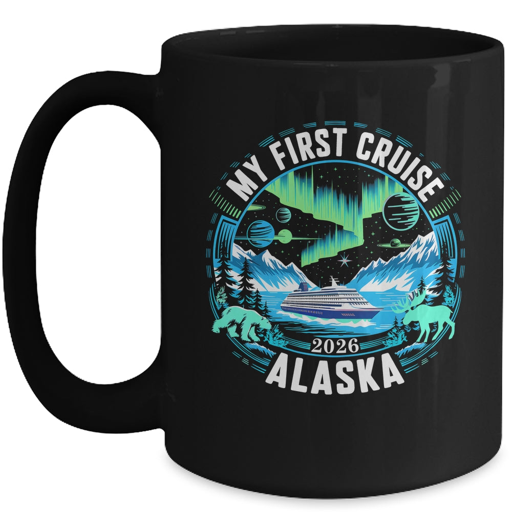 My First Cruise Alaska 2026 Northern Lights Cruisin Alaska Mug | teecentury