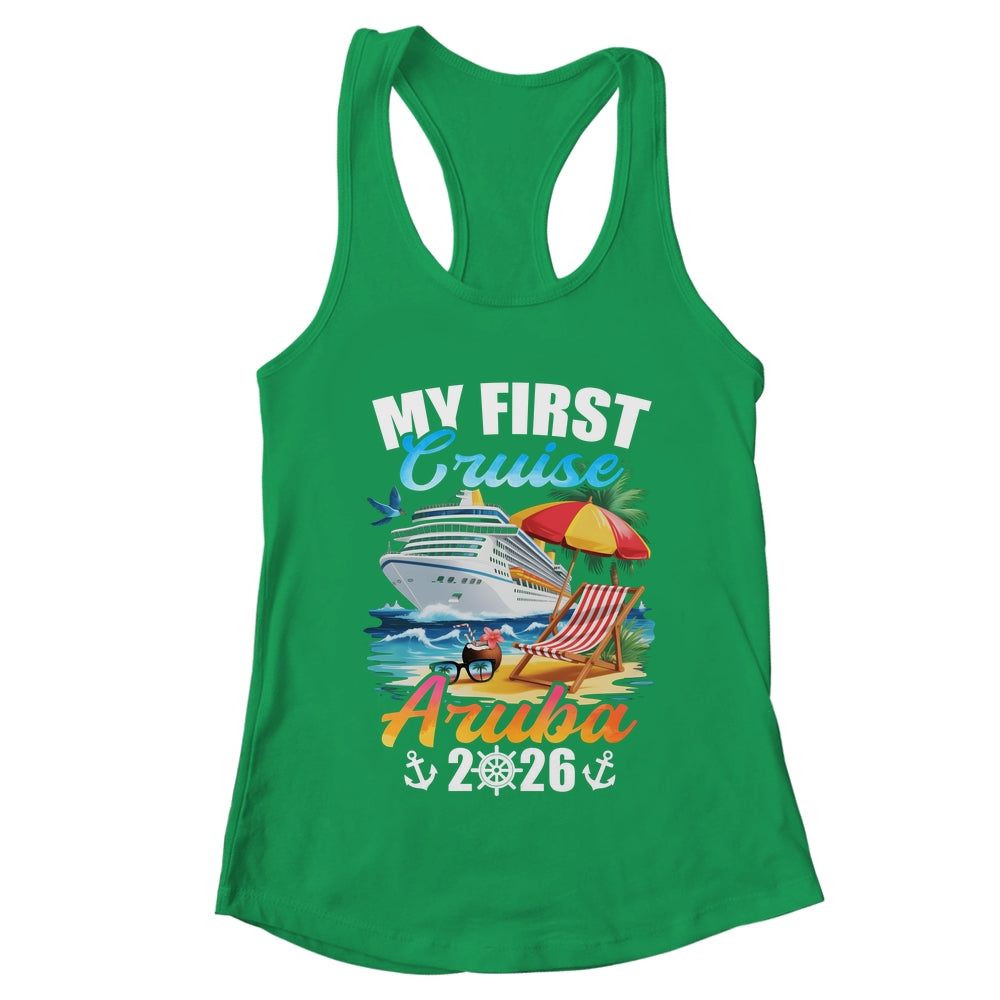 My First Cruise Aruba 2026 Family Vacation Trip Matching Shirt & Tank Top | teecentury