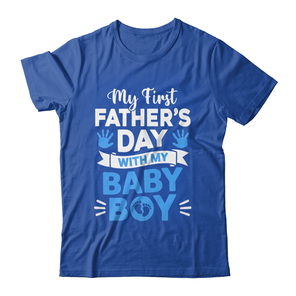 My First Fathers Day With Baby Son Funny First Time Dad Shirt & Hoodie | teecentury