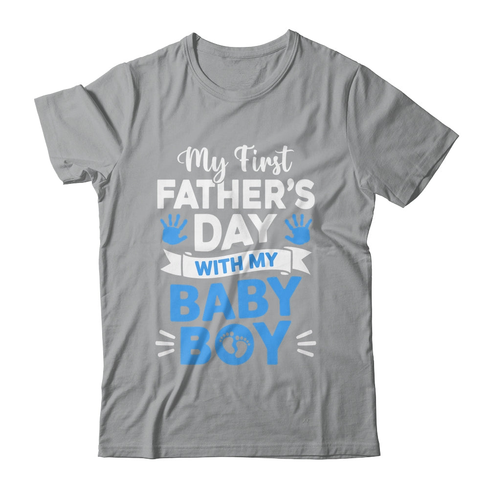 My First Fathers Day With Baby Son Funny First Time Dad Shirt & Hoodie | teecentury