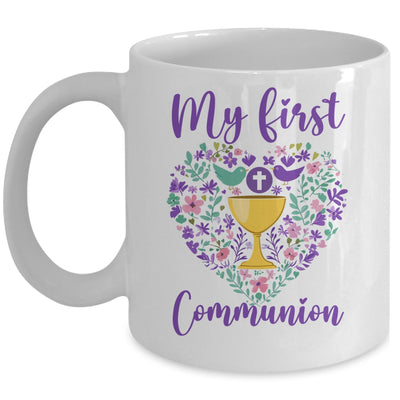 My First Holy Communion Christians And Catholic Girls Boys Mug | teecentury
