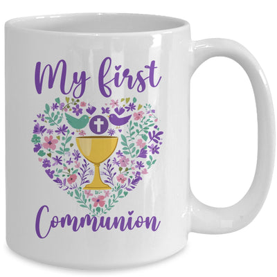 My First Holy Communion Christians And Catholic Girls Boys Mug | teecentury