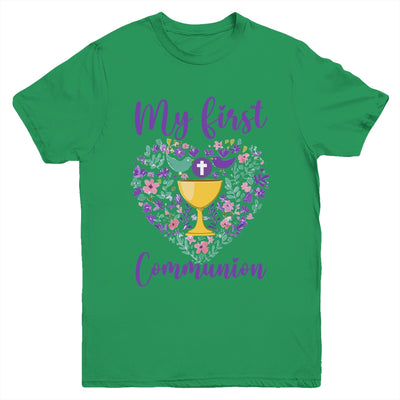 My First Holy Communion Christians And Catholic Girls Boys Youth Shirt | teecentury