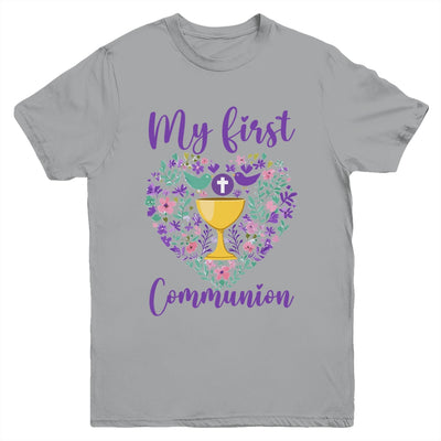 My First Holy Communion Christians And Catholic Girls Boys Youth Shirt | teecentury