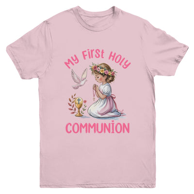 My First Holy Communion For Girl Christian Catholic Youth Shirt | teecentury