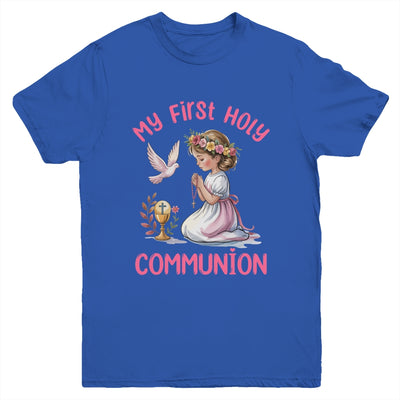 My First Holy Communion For Girl Christian Catholic Youth Shirt | teecentury