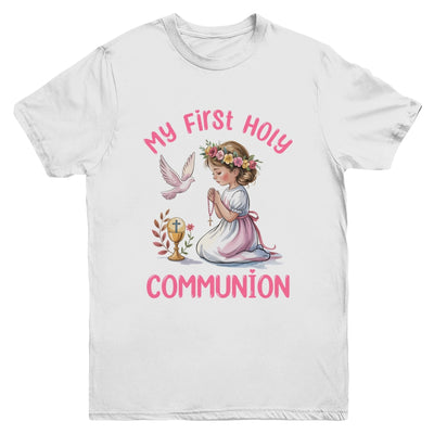 My First Holy Communion For Girl Christian Catholic Youth Shirt | teecentury