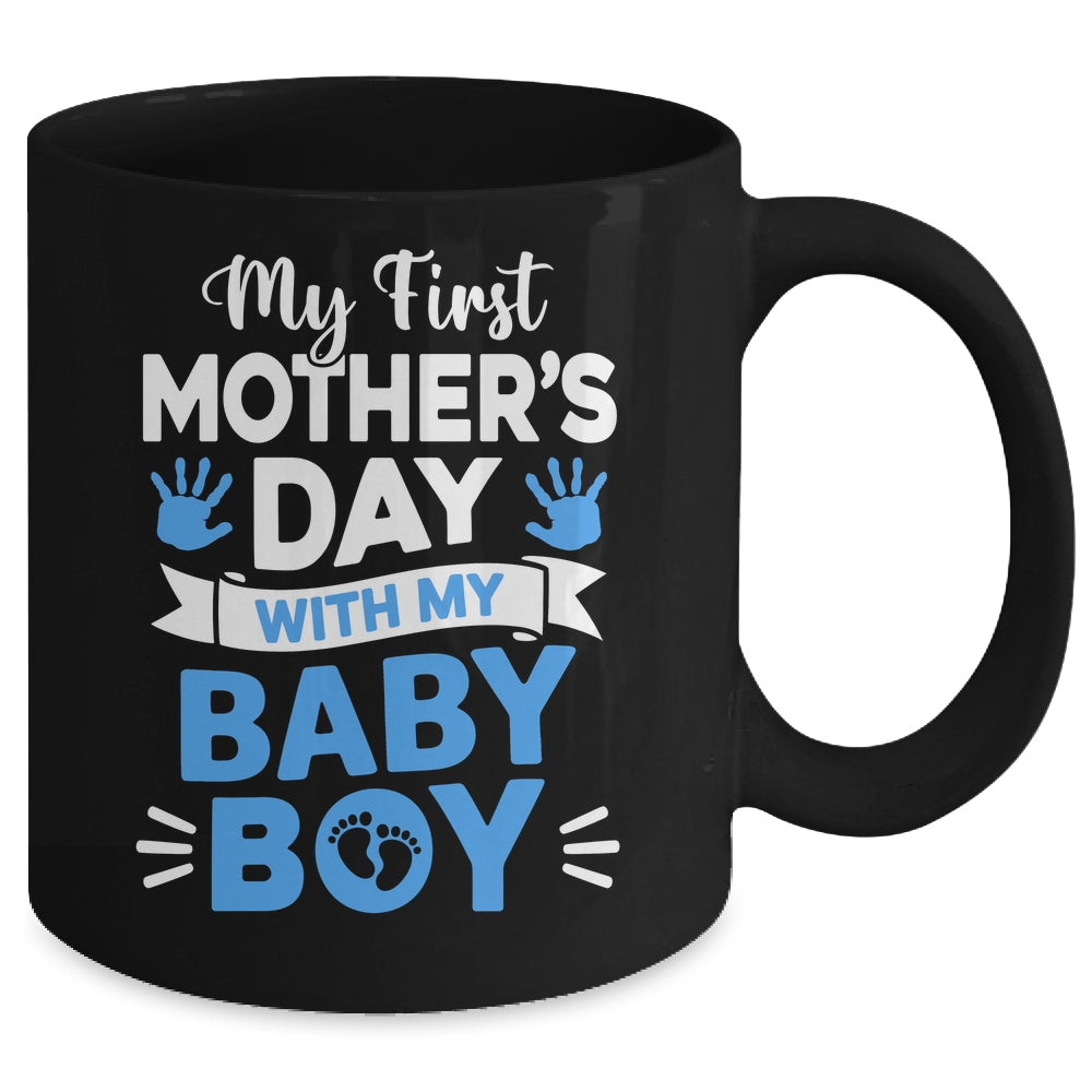 My First Mothers Day With Baby Son Funny First Time Mom Mug | teecentury