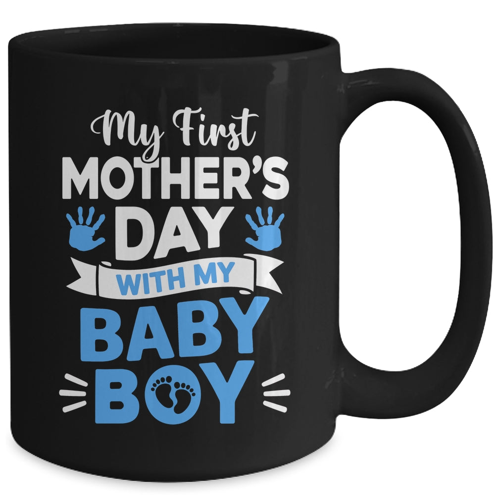 My First Mothers Day With Baby Son Funny First Time Mom Mug | teecentury