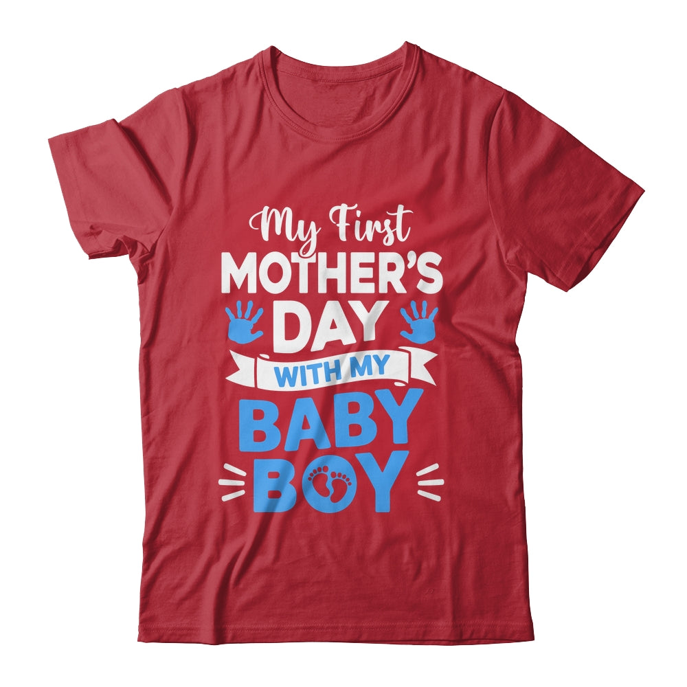 My First Mothers Day With Baby Son Funny First Time Mom Shirt & Hoodie | teecentury