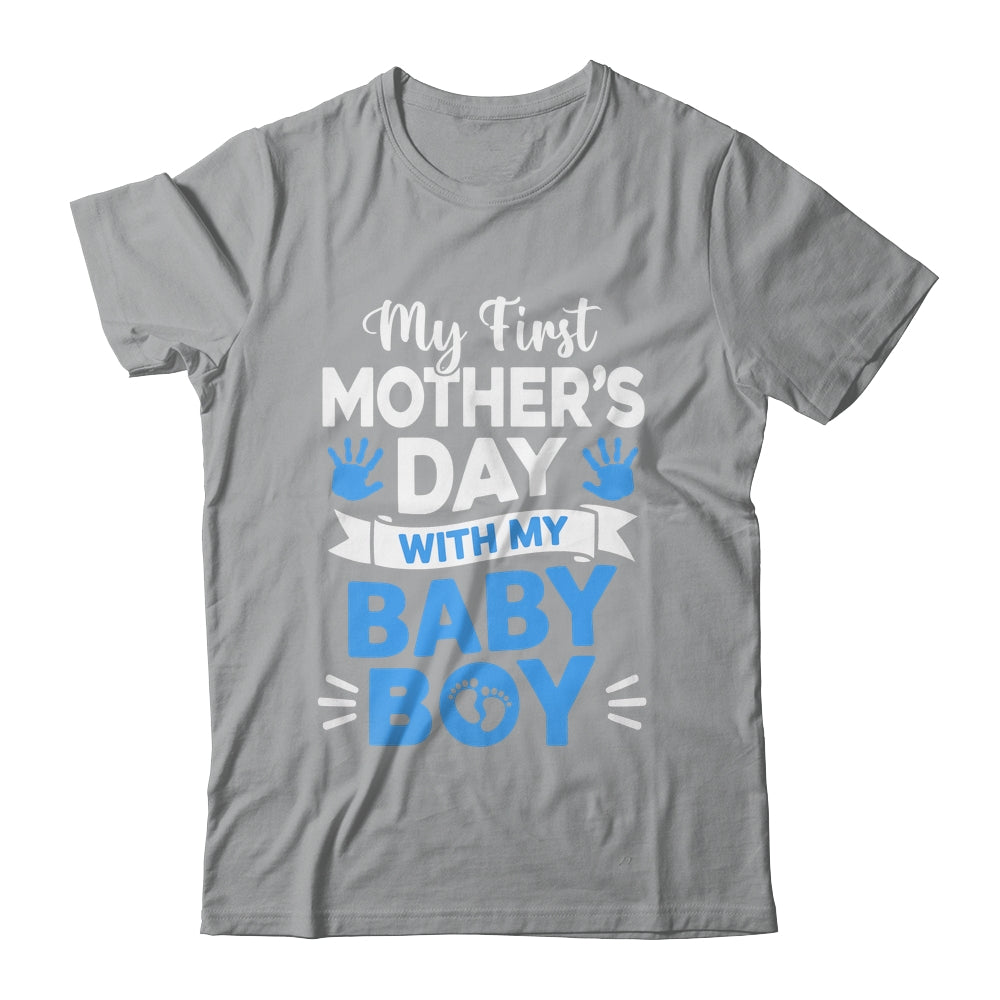 My First Mothers Day With Baby Son Funny First Time Mom Shirt & Hoodie | teecentury