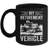 My Retirement Vehicle Funny Riding Lawn Mower Retro Dad Mug | teecentury