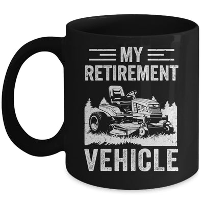 My Retirement Vehicle Funny Riding Lawn Mower Retro Dad Mug | teecentury