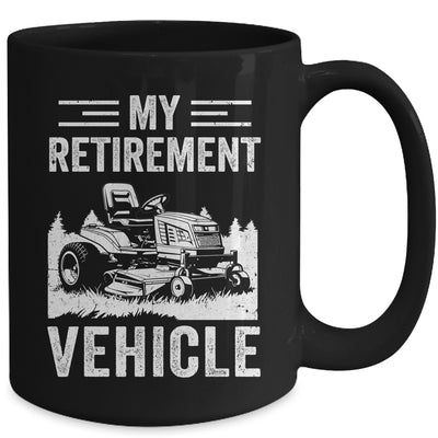 My Retirement Vehicle Funny Riding Lawn Mower Retro Dad Mug | teecentury