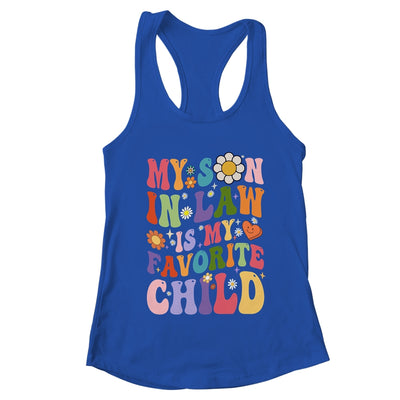 My Son In Law Is My Favorite Child Funny Family Groovy Retro Shirt & Tank Top | teecentury