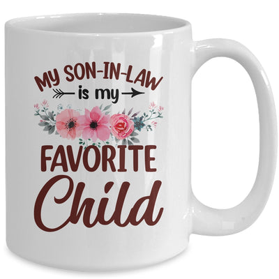 My Son In Law Is My Favorite Child Funny Mom Family Floral Mug | teecentury