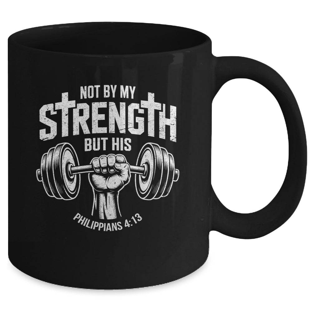 My Strength Christian Men Bible Gym Workout Weightlifting Mug | teecentury