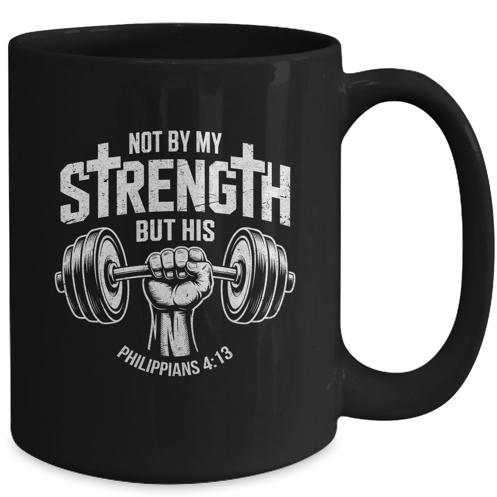 My Strength Christian Men Bible Gym Workout Weightlifting Mug | teecentury
