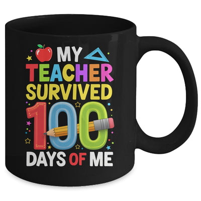 My Teacher Survived 100 Days Of Me 100th Days Of School Kids Mug | teecentury