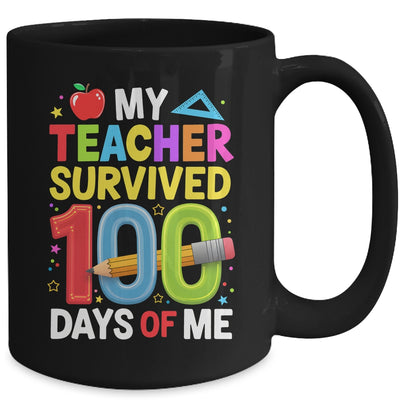 My Teacher Survived 100 Days Of Me 100th Days Of School Kids Mug | teecentury