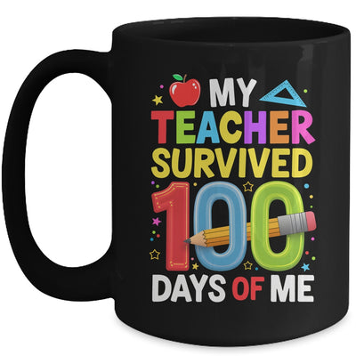 My Teacher Survived 100 Days Of Me 100th Days Of School Kids Mug | teecentury