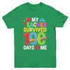 My Teacher Survived 100 Days Of Me 100th Days Of School Kids Youth Shirt | teecentury
