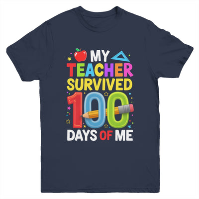 My Teacher Survived 100 Days Of Me 100th Days Of School Kids Youth Shirt | teecentury