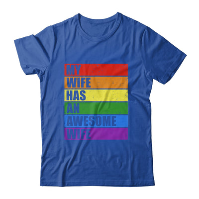 My Wife Has An Awesome Wife Funny Lesbian Wedding LGBT Shirt & Tank Top | teecentury