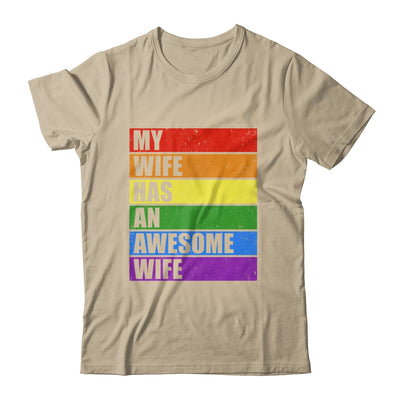 My Wife Has An Awesome Wife Funny Lesbian Wedding LGBT Shirt & Tank Top | teecentury