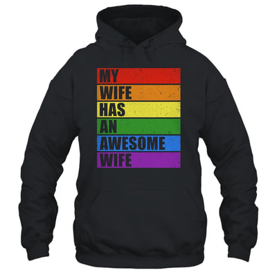 My Wife Has An Awesome Wife Funny Lesbian Wedding LGBT Shirt & Tank Top | teecentury