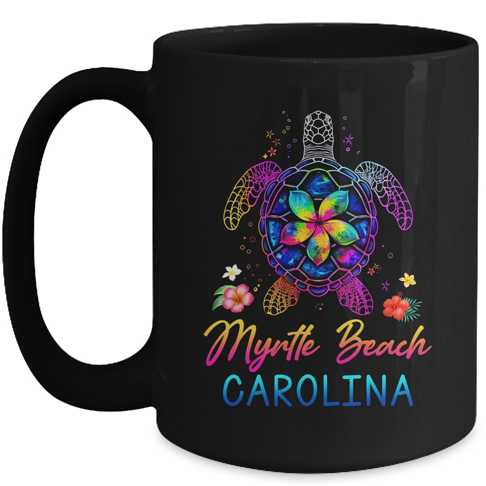 Myrtle Beach Carolina Tie Dye Sea Turtle Vacation Family Mug | teecentury