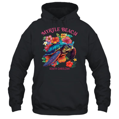 Myrtle Beach South Carolina Floral Beach Turtle Souvenir Shirt & Tank Top | teecentury