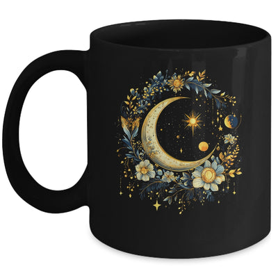 Mystic Sun And Moon Woman Girls Mystical Flowers Aesthetic Mug | teecentury