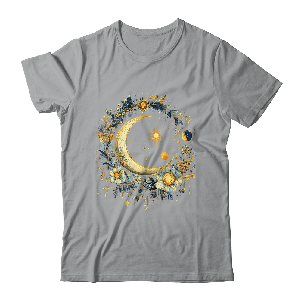 Mystic Sun And Moon Woman Girls Mystical Flowers Aesthetic Shirt & Tank Top | teecentury