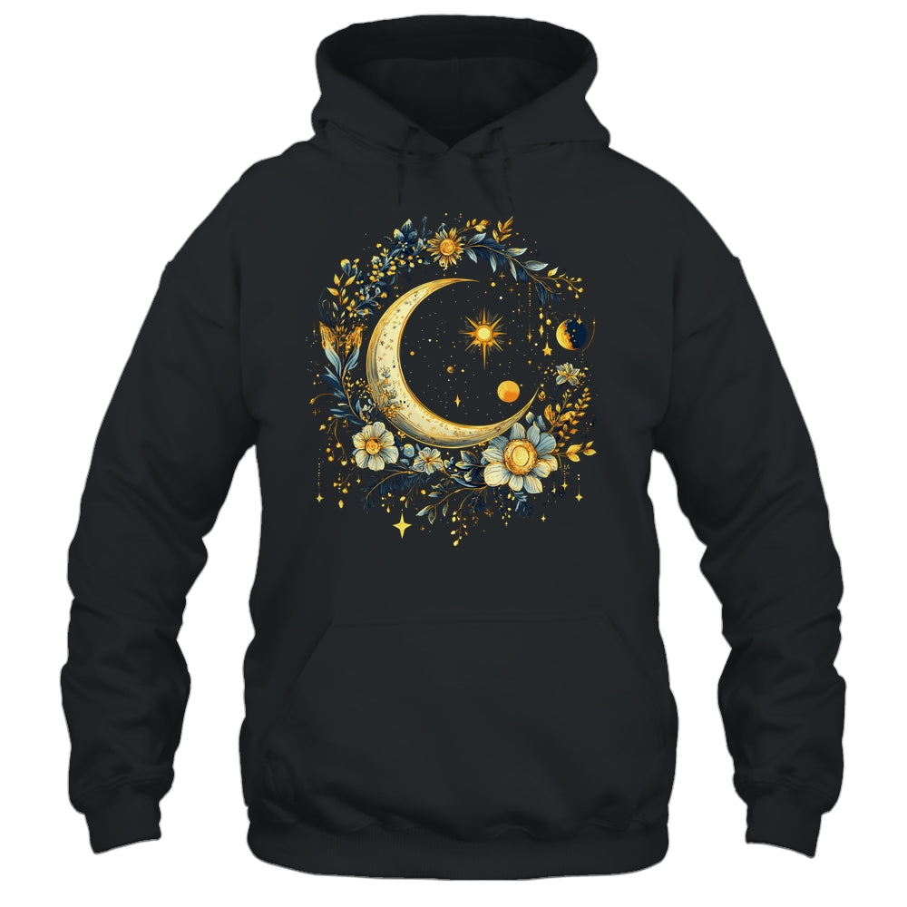 Mystic Sun And Moon Woman Girls Mystical Flowers Aesthetic Shirt & Tank Top | teecentury