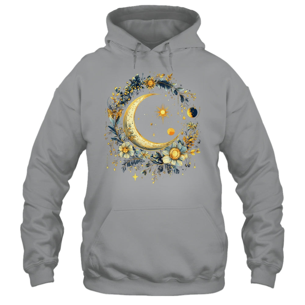 Mystic Sun And Moon Woman Girls Mystical Flowers Aesthetic Shirt & Tank Top | teecentury