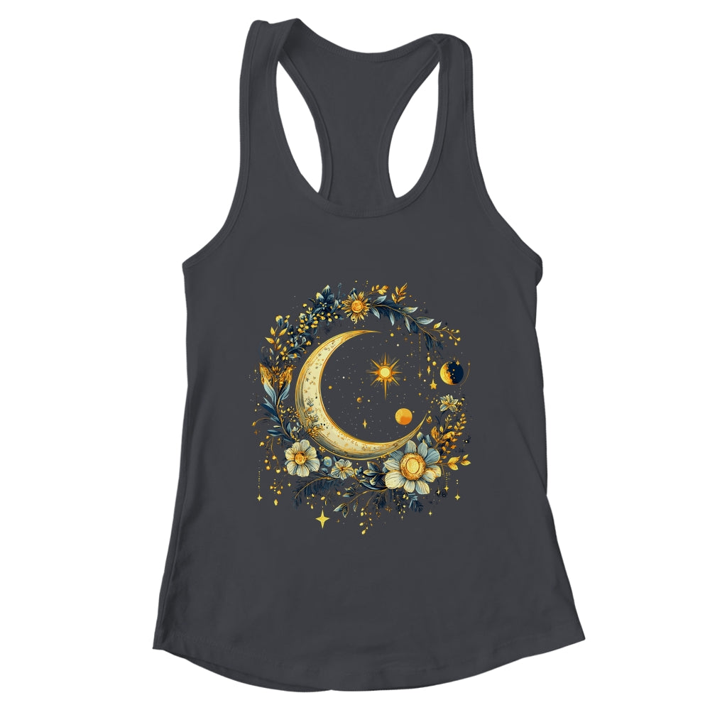 Mystic Sun And Moon Woman Girls Mystical Flowers Aesthetic Shirt & Tank Top | teecentury