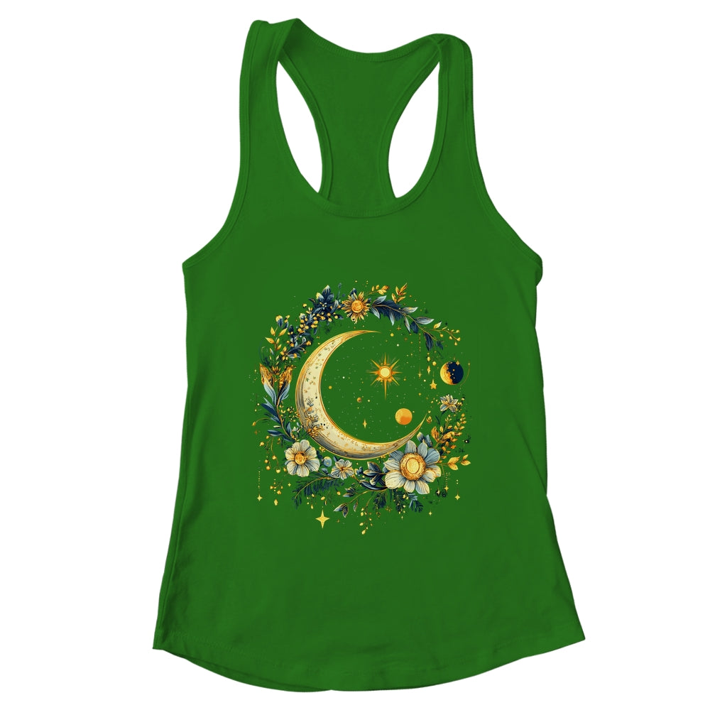 Mystic Sun And Moon Woman Girls Mystical Flowers Aesthetic Shirt & Tank Top | teecentury