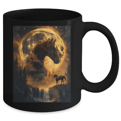 Mystical Retro Majestic Horse Spirit Animal Moon Nature Mug | teecentury