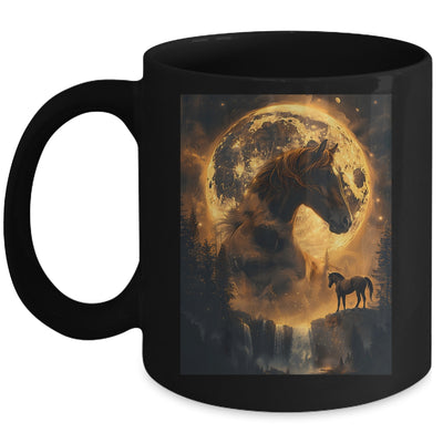 Mystical Retro Majestic Horse Spirit Animal Moon Nature Mug | teecentury