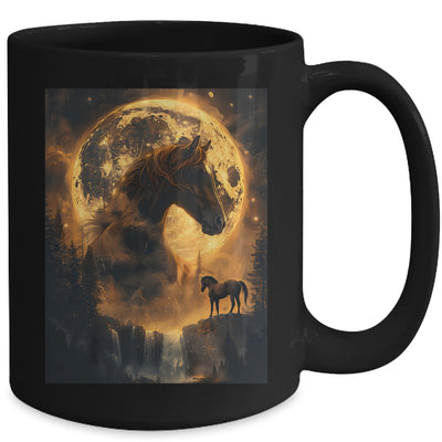 Mystical Retro Majestic Horse Spirit Animal Moon Nature Mug | teecentury