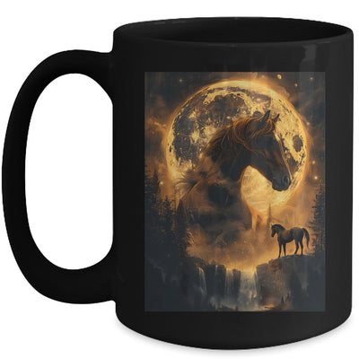 Mystical Retro Majestic Horse Spirit Animal Moon Nature Mug | teecentury