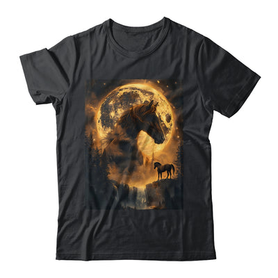 Mystical Retro Majestic Horse Spirit Animal Moon Nature Shirt & Hoodie | teecentury