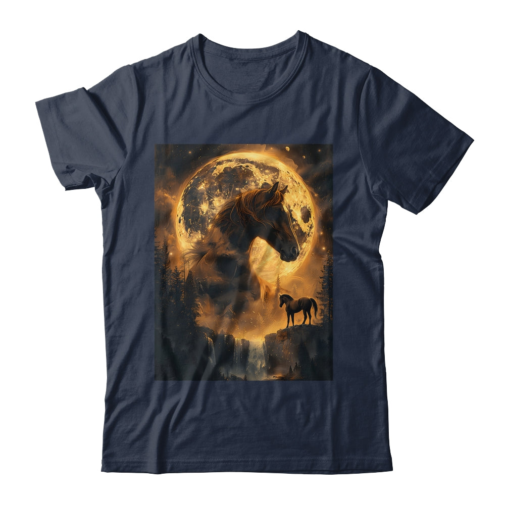 Mystical Retro Majestic Horse Spirit Animal Moon Nature Shirt & Hoodie | teecentury