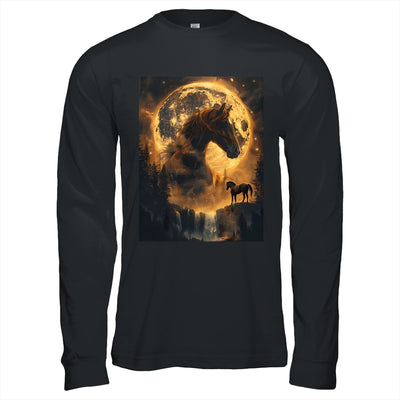 Mystical Retro Majestic Horse Spirit Animal Moon Nature Shirt & Hoodie | teecentury