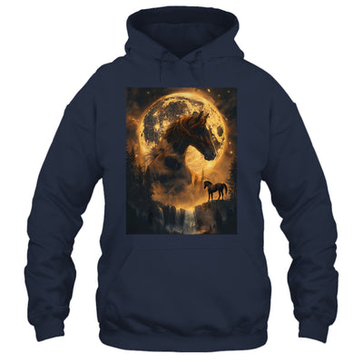 Mystical Retro Majestic Horse Spirit Animal Moon Nature Shirt & Hoodie | teecentury